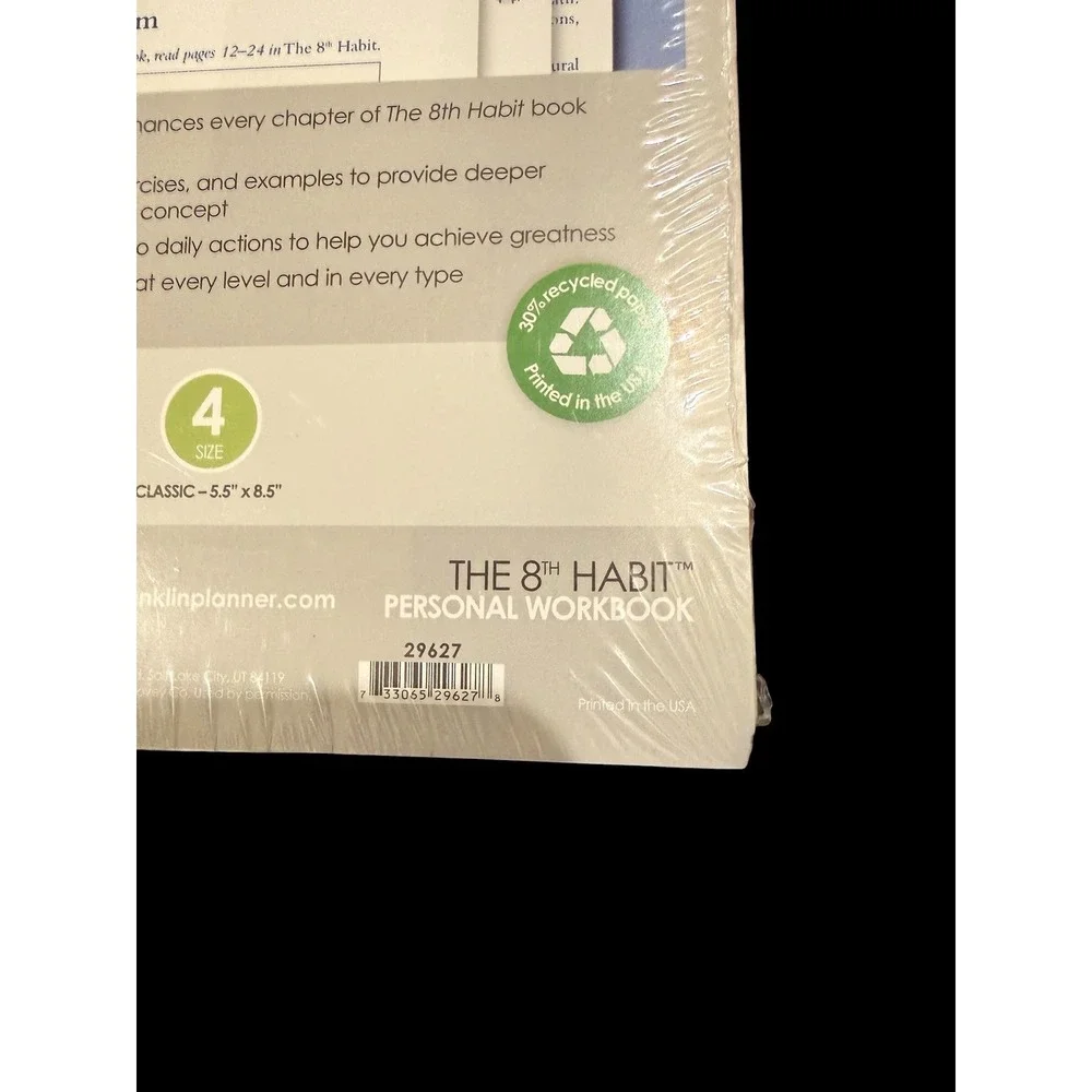 Franklin Covey The 8th Habit Personal Workbook Size 4 Classic Refill 29627